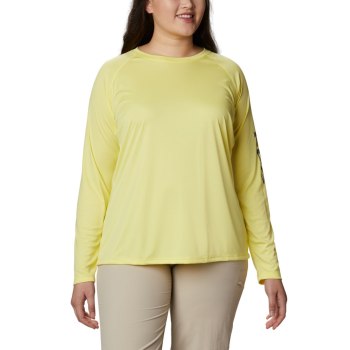 Columbia Ženske Majice S Kapuljačom - PFG Tidal II Long Sleeve Plus Size Narančaste Sive | HJGZ-1407